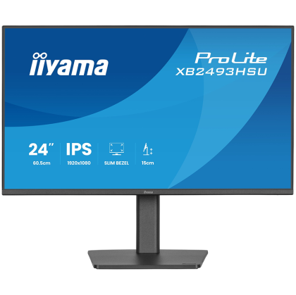 IIYAMA Monitor LED XB2493HSU-B1 23.8" IPS 1920x1080 120Hz, 16:9. 350cd, 1500:1, 1ms, HDMI, DP, USB HUB, Full Ergo, Pro