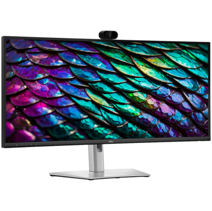 Dell Pro P 34 USB-C Hub Conferencing Monitor - P3426WEB 34.1" WQHD 3440x1440 at 100Hz, 99% sRGB (CIE 1931), 109 PPI, 21:9, IPS, AG, 300 cd/m2, 1500:1, 178/178, 5ms/8ms, HDMI, DP, USB A/B/C ,RJ45 , Webcam, Mic , Speakers, Swivel, Height, Tilt, Slant