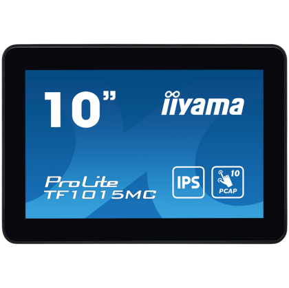 The ProLite TF1015MC (10.1 inch) uses PCAP touch technology and is built into an eye catching bezel with edge-to-edge glass. Equipped with a foam seal finish it supports seamless integration into kiosks and provides IP65 rating.
