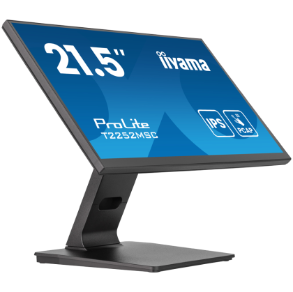 Iiyama ProLite T2252MSC-W2AG, 21.4", 1920 x 1080 pixels, Full HD, LCD, 5 ms, White DeepContrast PCAP+ 10pt touchscreen monitor featuring IPS panel technology Edge-to-Edge glass design anti-fingerprint and anti-glare