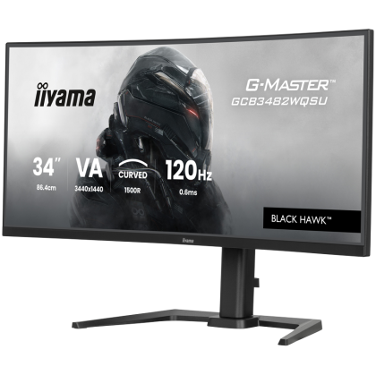 Iiyama GCB3482WQSU-B1 - LED monitor GAMING CURVED 34" 3440 x 1440 WQHD 120 Hz VA 500 cd 3000:1 0.6 ms 2xHDMI DP SPEAKERS