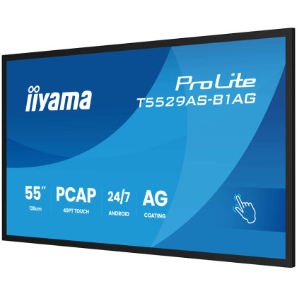 T5529AS-B1AG - IIYAMA 55" All-In-One Interactive Display with Android 14 OS, Zero Gap Air Bonding - DeepContrast PCAP, 20-Points Touch Screen,