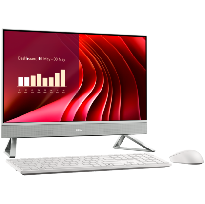Dell 24 AIO,23.8" FHD(1920x1080)Infinity NO-Touch,Intel Core i5-1334U(12MB cache,10Cores,up to 4.6GHz),16GB(1x16)5200MT/s,1TB(M.2)PCIe NVMe SSD,Integrated Graphics,Wi-Fi 6E(2x2)+BT,Dell Pro Keyboard and Mouse-KM5221W,White,Win11Pro,3Yr NBD