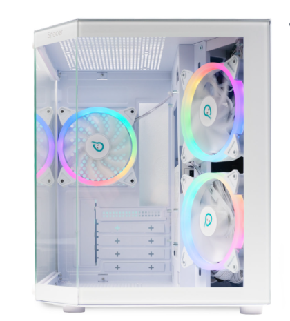 Carcasa Spacer Aquarium, mATX, ARGB, WH