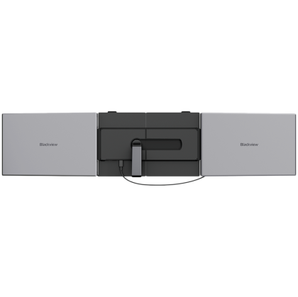Portable monitor Blackview DCM6Pro Dual Screen 14inch 1920x1080 16:9 LCD 60Hz IPS 178 USB-C 3.1x2 Fullx1 Type-Cx1 PD3.0 FC 20V/5A 345x207x20.5mm Two screens can be lit up with just one cable connected to PC Grey Black