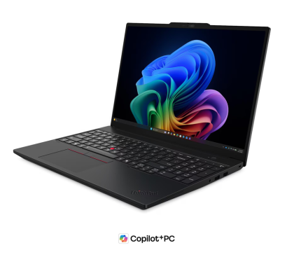 Laptop Lenovo ThinkPad T16 Gen 5 (Intel), Procoesor Intel Core Ultra 7 355 up to 4.7GHz, 16" WUXGA (1920x1200) IPS 400nits Anti-glare, ram 64GB  6800MHz LPDDR5x, 1TB SSD M.2 PCIe NVMe, Intel Graphics, culoare black, Ubuntu