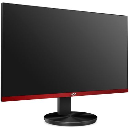 AOC Monitor LED G2590FX 144Hz  (24.5”, TN, 16:9, 1920x1080, 144Hz, 400 cd/m², 1000:1, 50M:1, 1 ms, Freesync Premium, G-Sync Compatible, G-menu, 170/160°, 2xHDMI, DP, VGA, Audio 3.5mm, Tilt, VESA, Frameless) Black-Red, 3y
