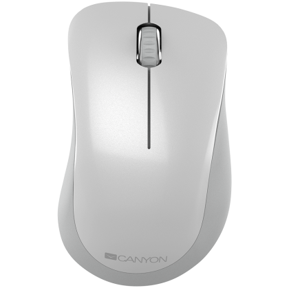 CANYON MW-11, 2.4 GHz  Wireless mouse ,with 3 buttons, DPI 1200, Battery:AAA*2pcs  ,pearl white grey67*109*38mm 0.063kg