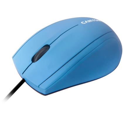 CANYON M-05, Wired Optical Mouse with 3 keys, DPI 1000 With 1.5M USB cable,Light Blue,size 72*108*40mm,weight:0.077kg