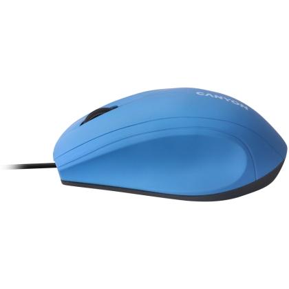 CANYON M-05, Wired Optical Mouse with 3 keys, DPI 1000 With 1.5M USB cable,Light Blue,size 72*108*40mm,weight:0.077kg