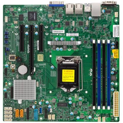 Supermicro MBD-X11SSL-F-B, Single SKT, Intel C232 chipset, 4xDIMMs UDIMM DDR4 2133MHz, 6xSATA3 6G, 2xSATA-DOM, 2x1GbE i210AT, 3xPCIe3.0 slots, Micro-ATX 9.6x9.6, Bulk