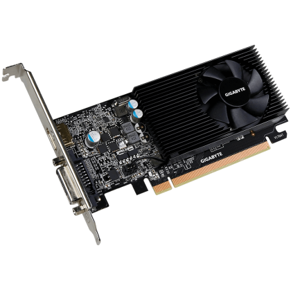 GIGABYTE Video Card NVidia GeForce GT 1030 LP GDDR5 2GB/64bit, 1227MHz/6008MHz, PCI-E 3.0 x16, HDMI, DVI-D, Cooler, 1 x HDMI+DVI low profile bracket, Retail