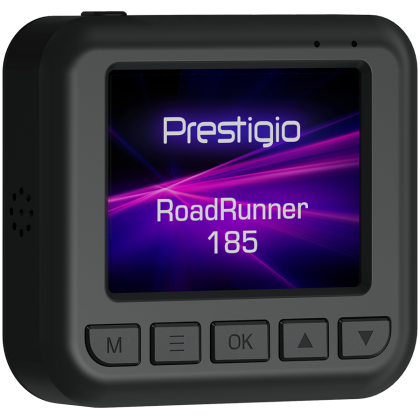 Prestigio RoadRunner 185, 2.0'' IPS (320x240) display, FHD 1920x1080@30fps, HD 1280x720@30fps, Jieli AC5601, 2 MP CMOS GC2053 image sensor, 2 MP camera, 140° Viewing Angle, Micro USB, 180 mAh, Night Vision, Motion Detection, G-sensor, Cyclic Recording, co