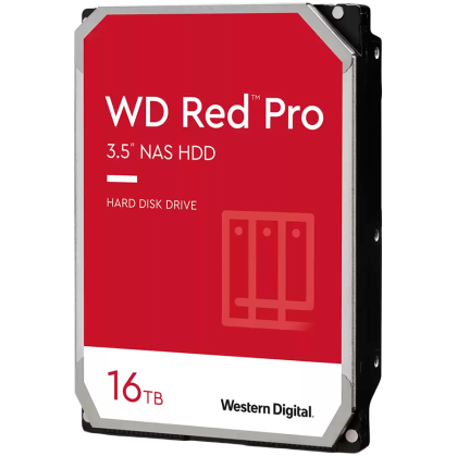HDD NAS WD Red Pro 16TB CMR, 3.5'', 512MB, 7200 RPM, SATA, TBW: 300