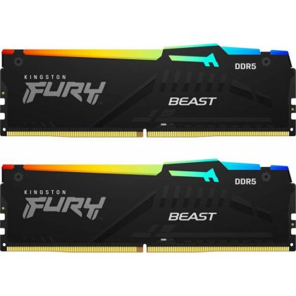 Kingston 32GB 6000MT/s DDR5 CL40 DIMM (Kit of 2) FURY Beast RGB XMP, EAN: 740617328547