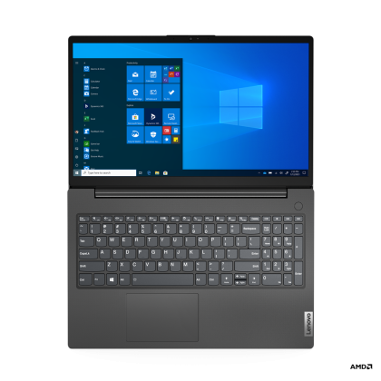 Laptop Lenovo V15 G2 ALC, Procesor AMD Ryzen5 5500U up to 4.0GHz, 15.6" FHD (1920x1080) TN 250nits anti-glare, ram 8GB soldered 3200MHz DDR4, 512GB SSD M.2 PCIe3.0x4 NVMe, AMD Radeon Graphics, culoare Black, Dos 