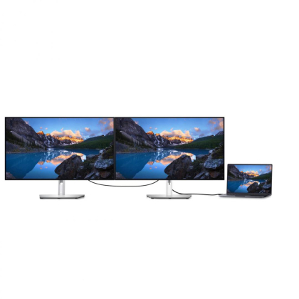 Monitor LED Dell U3223QE, 32" UHD 4K (3840x2160), IPS, 400nits, 5ms, 60Hz, culoare argintiu