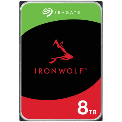 HDD NAS SEAGATE IronWolf 8TB CMR, 3.5'', 256MB, 7200RPM, RV Sensors, SATA, Rescue Data Recovery Services 3 ani, TBW: 180