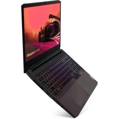 Laptop Lenovo IdeaPad Gamning 3 15ACH6, Procesor AMD Ryzen7 5800H up to 4.4GHz, 15.6" FHD(1920x1080)IPS 250nits anti-glare 120Hz, ram 8GB91x8GB)3200MHz DDR4, 512GB SSD M.2 PCIe 3.0x4 NVMe, NVIDIA GeForce RTX 3050 4GB GDDR6, culoare Black, DOS 