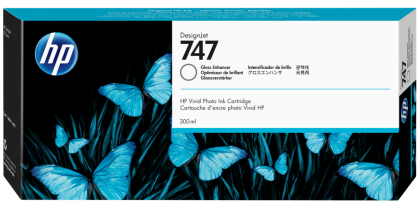 Cartus cerneala original  HP 747, culoare gloss enhancer, pentru Plotter HP DesignJet Z9+ 24/44inchi, capacitate 300 ml.