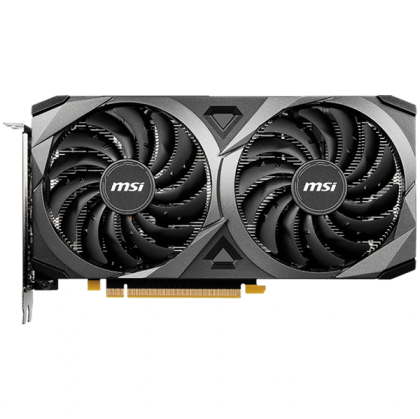 MSI Video Card NVidia GeForce RTX 3050 VENTUS 2X 8G, 8GB GDDR6, 128bit, Effective Memory Clock: 14000MHz, Boost: 1770MHz, 2560 CUDA Cores, PCI-E 4.0 x8, 3x DP, HDMI 2.1, RAY TRACING, TORX Fan 3.0, 550W Recommended PSU, Backplate, 3Y