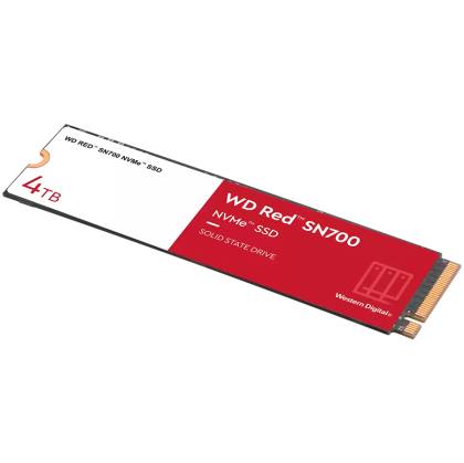 SSD NAS WD Red SN700 4TB M.2 2280-D5-M PCIe Gen3 x4 NVMe, Read/Write: 3400/3100 MBps, IOPS 550K/520K, TBW: 5100