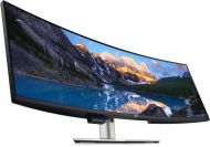 Monitor LED Dell curbat U4924DW, 49" DQHD (5120x1440), IPS, 350nits, 5ms, 60Hz, Curved, culoare Black-Silver