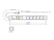 BM IT PDU  power strip 5x sockets PVC