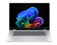 Laptop HP OmniBook X Flip NG AI PC 16-as0023nn, Procesor Intel Core Ultra 7 256V  up to 4.8GHz, 16" 2K (1920x1200) IPS 400nits, touch, ram 16GB 8533MHz LPDDR5x,  1TB SSD M.2 PCIe NVMe,   Intel® Arc™ 140V 8G Graphics, culoare Glacier Silver, Windows11 Home