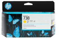 Cartus cerneala original HP 738, culoare yellow designjet ink cartridge, pentru Plotter HP DesignJet T850, T950 printers, capacitate 130ml.