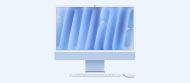 PC all in one Apple iMac 24 inch, Procesor Apple M4 CPU cu 10 nuclee, GPU cu 10 nuclee, Neural Engine 16 nuclee, 23.5" 4.5K (4480x2520) Retina 500niti, ram 24GB, 1TB SSD, tastatura INT, culoare blue, macOS Sequoia