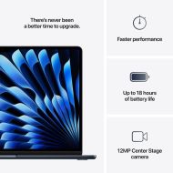 Laptop Apple MacBook Air 15", Procesor Apple M4 CPU cu 10 nuclee, GPU cu 10 nuclee, 15.3"(2880 x 1864) IPS 500nits, ram 32GB, 1TB SSD, tastatura INT, culoare Midnight, macOS Sequoia
