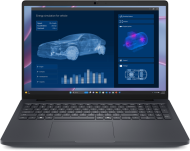 Laptop Dell Pro Max 16 MC16255, Procesor AMD Ryzen AI 9 PRO 370 up to 5.1GHz, 16" QHD+ (2560 x 1600) anti-glare 300nits, ram 32GB (1x32GB) 8000MHz LPDDR5x, 1TB SSD M.2 PCIe NVMe, NVIDIA RTX PRO 1000 Blackwell 8GB GDDR7, culoare Black, Windows11 Pro