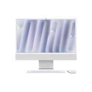 PC all in one Apple iMac 24 inch, Procesor Apple M4 CPU cu 8 nuclee, GPU cu 8 nuclee, Neural Engine 16 nuclee, 23.5" 4.5K (4480x2520) Retina 500niti, ram 16GB, 512GB SSD, tastatura INT, culoare silver, macOS Sequoia