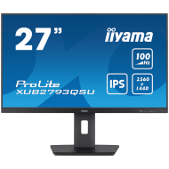 IIYAMA Prolite XUB2793QSU-B7 Business Monitor - 68.65 cm (27''), WQHD (2560x1440), IPS LED, 100Hz, 300 cd/m², matte / black