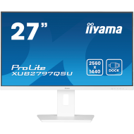 IIYAMA Prolite XUB2797QSU-W2 Business Monitor - 68.6 cm (27''), WQHD (2560x1440), IPS LED, 100Hz, 300 cd/m², matte/white