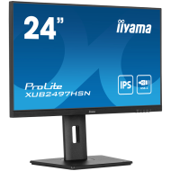 IIYAMA Monitor LED XUB2497HSN-B2 23.8" IPS 1920 x 1080 @100Hz 16:9 300 cd/m² 1300:1 1ms HDMI DP USB-C Docking 65W, RJ45, height, swivel, tilt, pivot (rotation both sides) Speakers