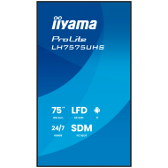 Iiyama ProLite LH7575UHS-B2AG 75" Diagonal Class (74.5" viewable) LED-backlit LCD display digital signage with built-in media player SDM Slot PC 4K UHD (2160p) 3840 x 2160 black (bezel) matte finish