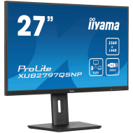 IIYAMA Prolite XUB2797QSNP-B1 Business Monitor - 68.5 cm (27''), WQHD (2560x1440), IPS LED, 100Hz, 300 cd/m², matte / black
