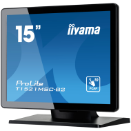 15" PCAP Bezel Free Front, 10P Touch, 1024x768, Speakers, VGA, HDMI, 325cd/m², USB Interface, External Power Adapter, Multitouch with supported OS