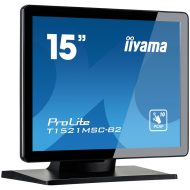 15" PCAP Bezel Free Front, 10P Touch, 1024x768, Speakers, VGA, HDMI, 325cd/m², USB Interface, External Power Adapter, Multitouch with supported OS