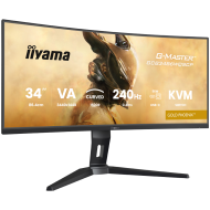 34" UW VA-panel, Curved Gaming 1500R,G-Master Gold Phoenix, 3440x1440-240Hz (21:9),0,4ms (MPRT),500cdm HDR400,FreeSync Premium,Speakers,2xHDMI (2.1) VRR/ALLM,2xDisplayPort, USB-C DOCK (LAN/KVM/95W PD),USB 2x3,2+1xC, PIP/PBP,13cm Height Adj. Stand
