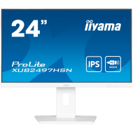 IIYAMA Monitor LED XUB2497HSN-W2 23.8" IPS 1920 x 1080 @100Hz 16:9 300 cd/m² 1300:1 1ms HDMI DP USB-C 65W RJ45 height, swivel, tilt, pivot (rotation both sides)