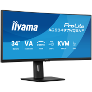 34" UW Curved VA-panel, 3440x1440-120Hz, 350cdm, 0,4ms MPRT, Speakers,USB-C Dock (LAN/KVM/95W PD),DisplayPort, 2xHDMI,USB HUB (2x3.2 2xC) ,Adaptive Sync.15cm Height Adj. Stand