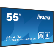 IIYAMA LFD LH5565UHSB-B1 55" Vivid-Bright Display 4K 800cd/m² 3840 x 2160 @60Hz 1200:1 8ms Android 11 OS, iiSignage2, FailOver, EShare landscape, portrait