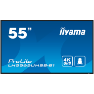 IIYAMA LFD LH5565UHSB-B1 55" Vivid-Bright Display 4K 800cd/m² 3840 x 2160 @60Hz 1200:1 8ms Android 11 OS, iiSignage2, FailOver, EShare landscape, portrait