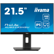 21,5" IPS-panel, 1920x1080@100Hz, 15cm Height Adj. Stand, 300cd/m2, Speakers, HDMI, DisplayPort, 1ms MPRT, USB 2x2.0