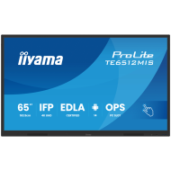 Iiyama ProLite TE6512MIS-B4AG 65" Diagonal Class LED-backlit LCD display interactive digital signage (multi touch) / optional slot-in PC capability 4K UHD (2160p) 3840 x 2160 Direct LED matte black (