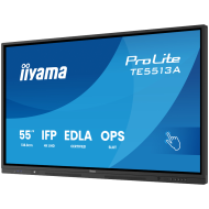 IIYAMA LFD TE5513A-B1AG Interactive 55" IPS 3840 x 2160 450 cd 8ms 40, 10pt writing 200Hz Scan rate, iiWare 21E (Android 14 OS) featuring Google EDLA, iiControl (DMS), WhiteBoard, web browser