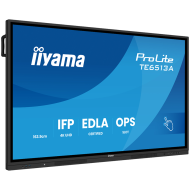IIYAMA LFD Interactive TE6513A-B1AG Thin bezel 4K 450 cd/m PureTouch-IR 40, 10pt writing  200Hz Scan rate iiWare 21E (Android 14 OS) Google EDLA, iiControl (DMS), WhiteBoard, web browser